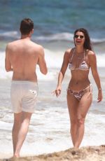 SARAH TARLETON in Bikini and Jim Chapman at a Beach in Tulum 07/16/2019
