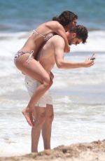 SARAH TARLETON in Bikini and Jim Chapman at a Beach in Tulum 07/16/2019