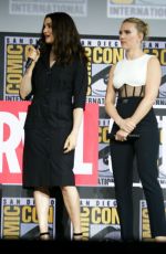 SCARLETT JOHANSSON and RACHEL WEISZ at Marvel Panel at Comic-con 2019 in San Diego 07/20/2019