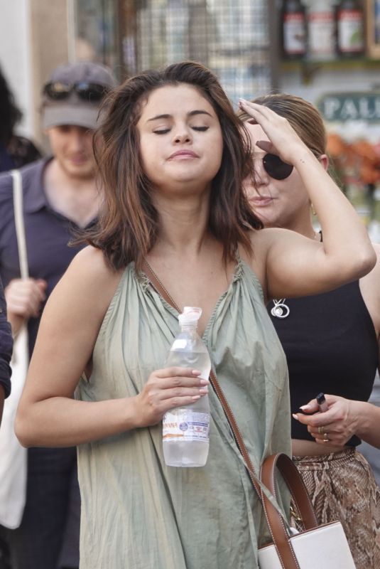 SELENA GOMEZ Out and About in Rome 07/22/2019