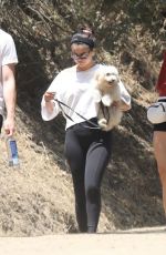 SELENA GOMEZ Out Hiking with Her Dog in Los Angeles 07/06/2019