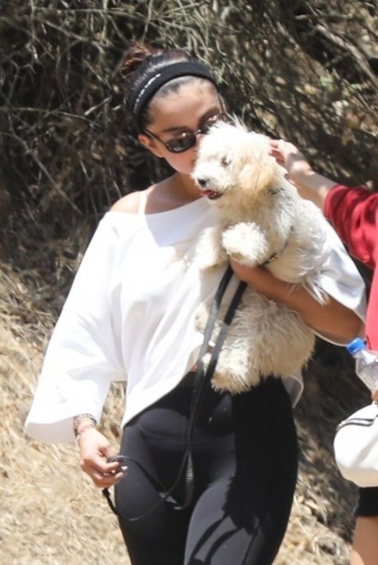 SELENA GOMEZ Out Hiking with Her Dog in Los Angeles 07/06/2019