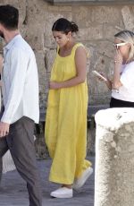 SELENA GOMEZ Out in Civita Di Bagnoregio 07/24/2019