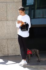 SHANINA SHAIK Out with Her Dog in Los Angeles 07/18/2019