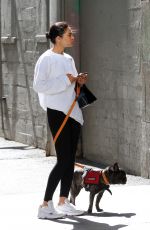 SHANINA SHAIK Out with Her Dog in Los Angeles 07/18/2019