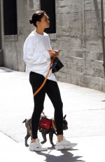 SHANINA SHAIK Out with Her Dog in Los Angeles 07/18/2019
