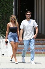 SOFIA RICHIE in Denim Shorts and Scott Disick at Malibu Country Mart 07/22/2019