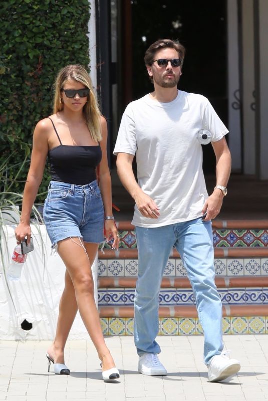 SOFIA RICHIE in Denim Shorts and Scott Disick at Malibu Country Mart 07/22/2019