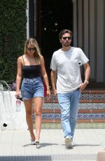 SOFIA RICHIE in Denim Shorts and Scott Disick at Malibu Country Mart 07/22/2019