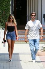 SOFIA RICHIE in Denim Shorts and Scott Disick at Malibu Country Mart 07/22/2019