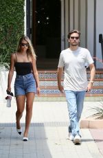 SOFIA RICHIE in Denim Shorts and Scott Disick at Malibu Country Mart 07/22/2019