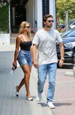 SOFIA RICHIE in Denim Shorts and Scott Disick at Malibu Country Mart 07/22/2019