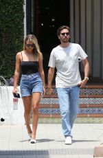 SOFIA RICHIE in Denim Shorts and Scott Disick at Malibu Country Mart 07/22/2019