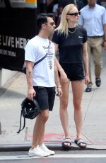 SOPHEI TURNER and Joe Jonas Out in New York 07/30/2019