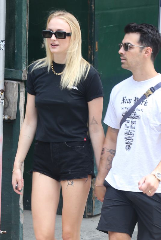 SOPHEI TURNER and Joe Jonas Out in New York 07/30/2019