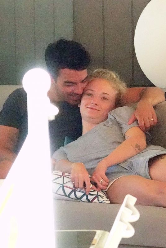SOPHIE TURNER and Joe Jonas at a Yacht in Positano 07/14/2019