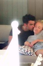SOPHIE TURNER and Joe Jonas at a Yacht in Positano 07/14/2019