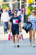 SOPHIE TURNER and Joe Jonas Out Shopping in New York 07/29/2019