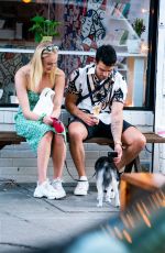 SOPHIE TURNER and Joe Jonas Out with Their Dog in McCarren Park in Brooklyn 07/27/2019