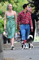 SOPHIE TURNER and JOE JONAS Out with Their Dog in New York 07/28/2019