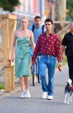SOPHIE TURNER and JOE JONAS Out with Their Dog in New York 07/28/2019