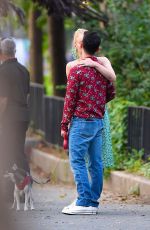SOPHIE TURNER and JOE JONAS Out with Their Dog in New York 07/28/2019