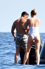 SOPHIE TURNER in Swimsuit at a Yacht in Italy 07/15/2019