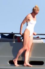 SOPHIE TURNER in Swimsuit at a Yacht in Italy 07/15/2019