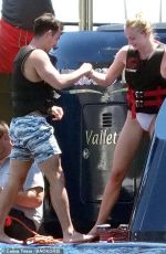 SOPHIE TURNER in Swimsuit at a Yacht in Italy 07/15/2019