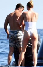 SOPHIE TURNER in Swimsuit at a Yacht in Italy 07/15/2019