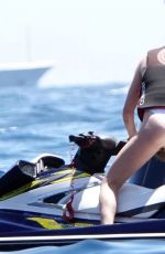 SOPHIE TURNER in Swimsuit at a Yacht in Italy 07/15/2019