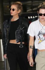 STELLA MAXWELL and KRISTEN STEWART at LAX Airport in Los Angeles 07/20/2019
