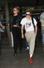 STELLA MAXWELL and KRISTEN STEWART at LAX Airport in Los Angeles 07/20/2019