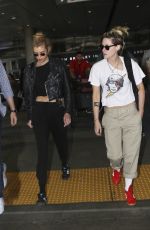 STELLA MAXWELL and KRISTEN STEWART at LAX Airport in Los Angeles 07/20/2019