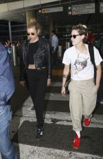 STELLA MAXWELL and KRISTEN STEWART at LAX Airport in Los Angeles 07/20/2019