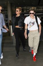 STELLA MAXWELL and KRISTEN STEWART at LAX Airport in Los Angeles 07/20/2019