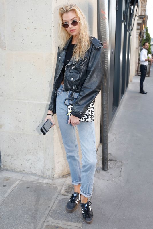STELLA MAXWELL in Denim Out and About in Paris 07/01/2019
