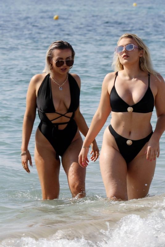 TALLIA STORM and CLARA LONSDALE in BIkinis on the Beach in Ibiza 07/03/2019
