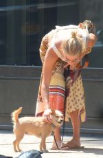 TAYLOR NEISEN and Liev Schreiber Out with Their Dog in New York 07/17/2019