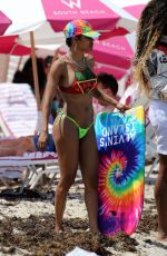 TEYANA TAYLOR in BIkini at a Beach in Miami 07/04/2019