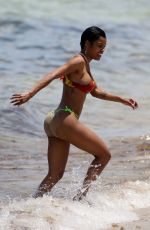 TEYANA TAYLOR in BIkini at a Beach in Miami 07/04/2019
