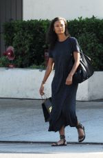THANDIE NEWTON Out in Los Angeles 07/26/2019
