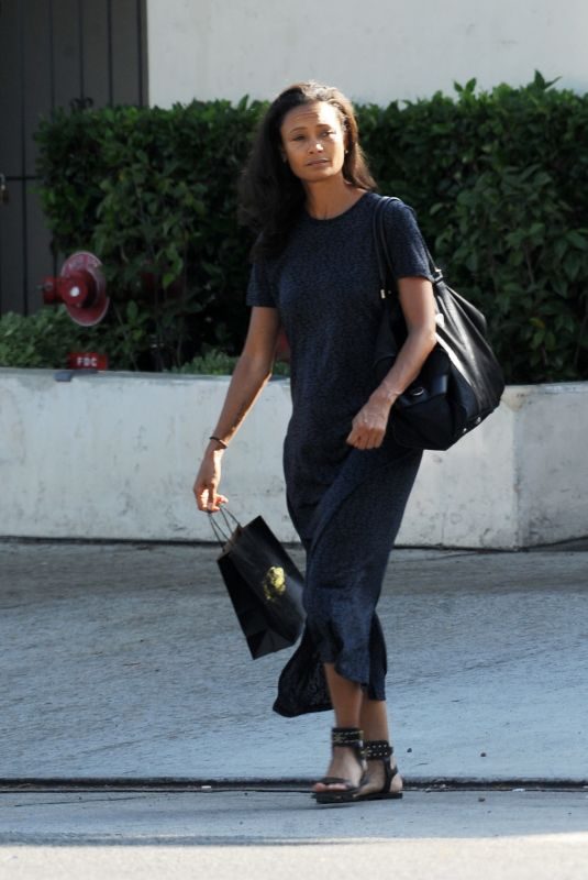 THANDIE NEWTON Out in Los Angeles 07/26/2019