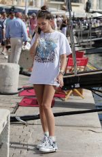 THYLANE BLONDEAU Out and About in St Tropez 07/15/2019