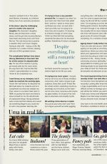 UMA THURMAN in Woman and Home Magazine, South Africa August 2019
