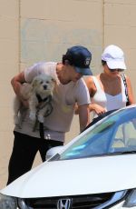 VANESSA HUDGENS and Austin Butler Out with Their Dog in Los Angeles 07/17/2019