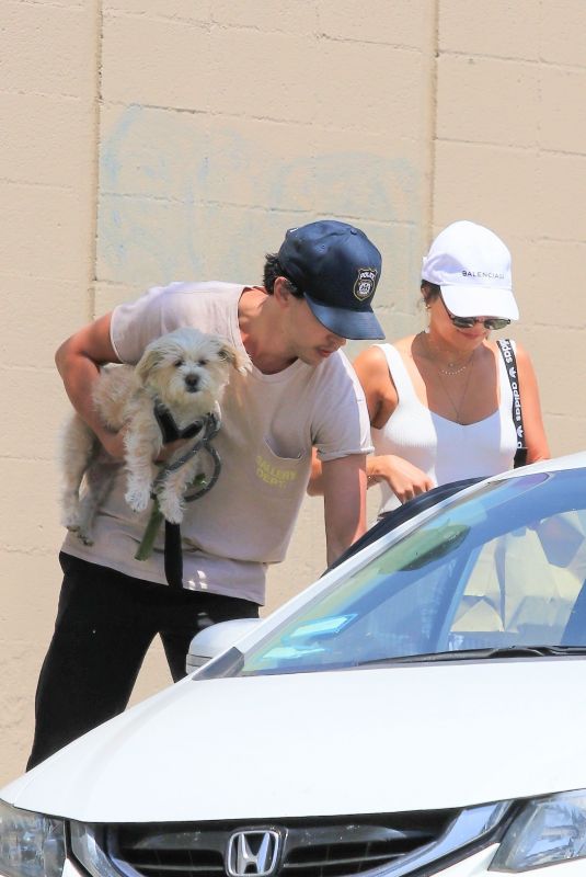 VANESSA HUDGENS and Austin Butler Out with Their Dog in Los Angeles 07/17/2019