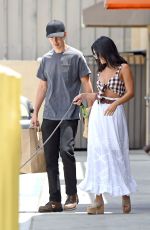 VANESSA HUDGENS and Austin Butler Shopping at Pet Store with Their Dog in Los Angeles 07/23/2019