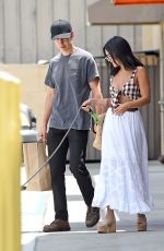 VANESSA HUDGENS and Austin Butler Shopping at Pet Store with Their Dog in Los Angeles 07/23/2019