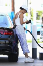 VANESSA HUDGENS at a Gas Station in Los Angeles 07/17/2019